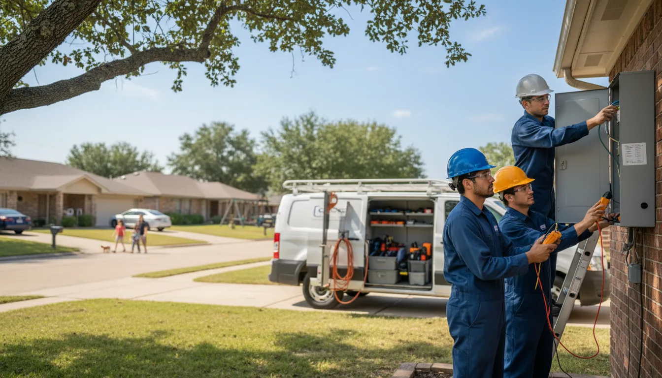 Certified electrician providing emergency electrical services in Stetsonville, WI
